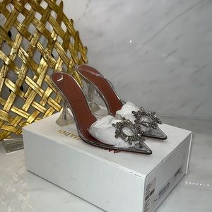 Amina Muaddi Begum Glass Slingback